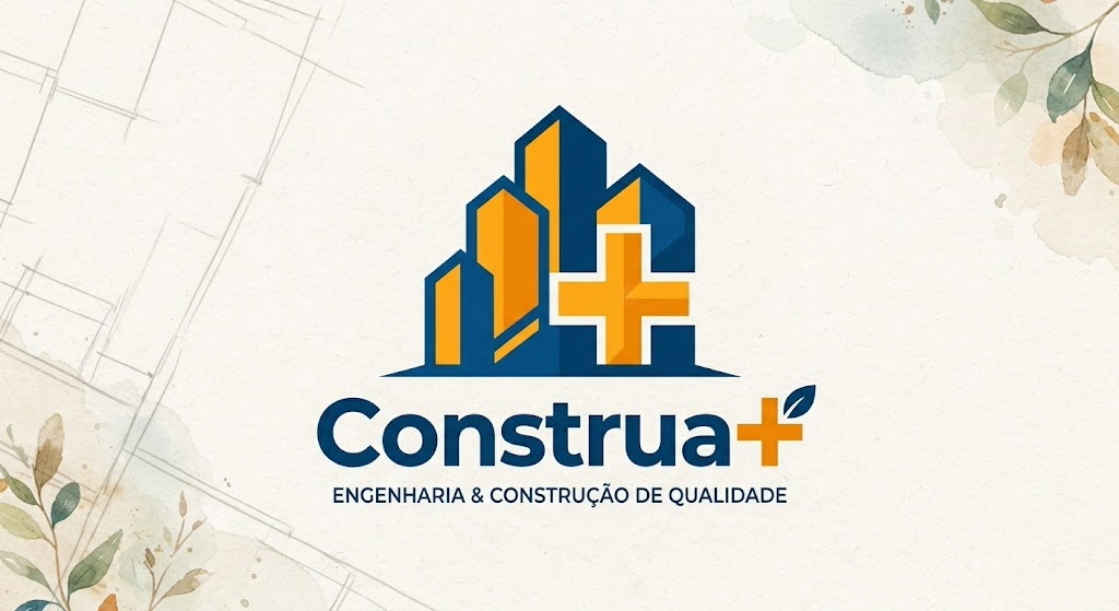 Identidade visual da Construa Mais, engenharia e construção